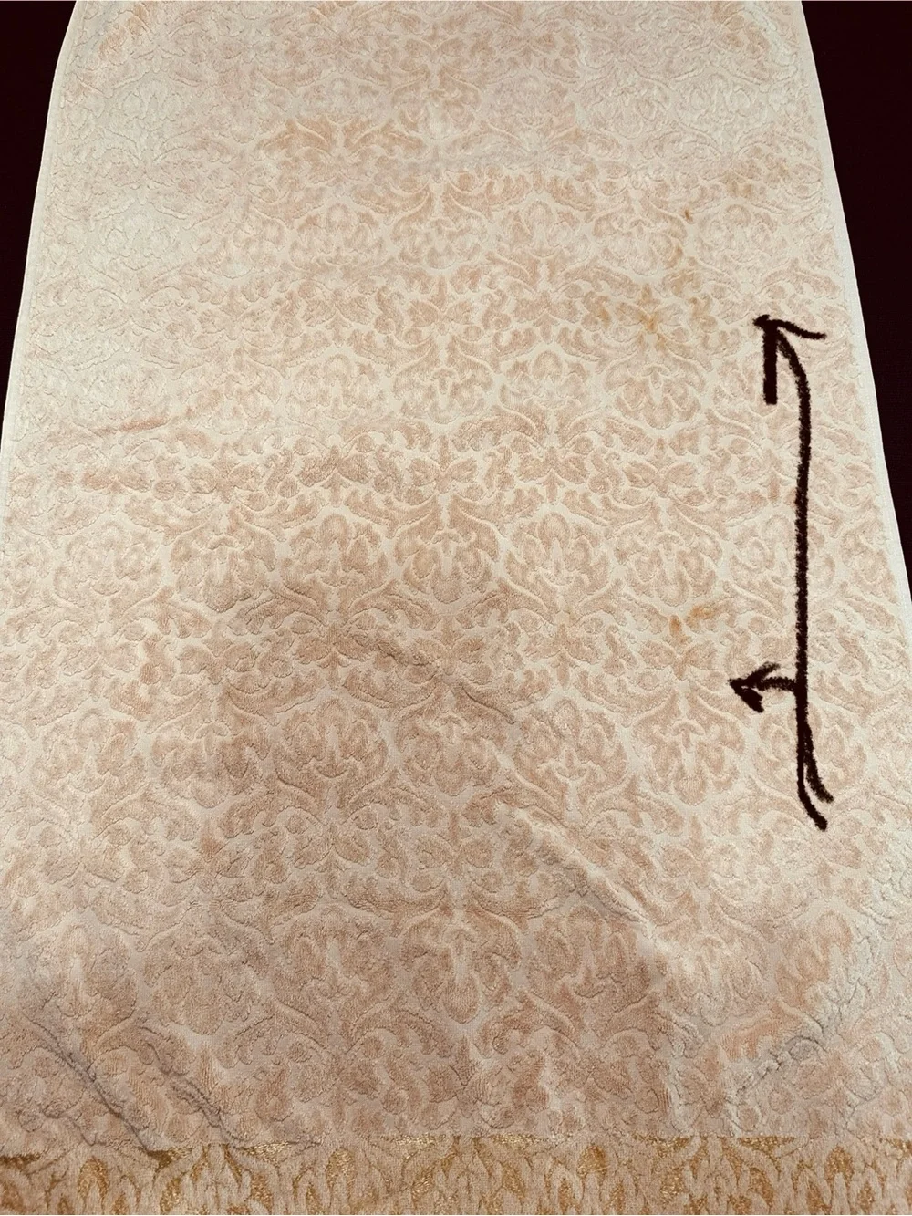 Bianca Exclusive VINTAGE Bath Towels (2) & Hand Towel Set in Champagne & Gold